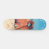 Aangepaste uw foto skateboard met tekst (Horizontaal)