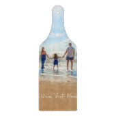 Aangepaste uw foto snijplank met tekst (Voorkant)