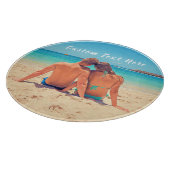 Aangepaste uw foto snijplank met tekstnaam (Hoek)