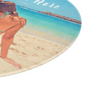 Aangepaste uw foto snijplank met tekstnaam (Hoek)