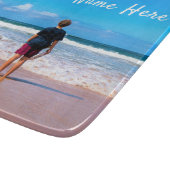 Aangepaste uw foto snijplank met tekstnaam (Hoek)