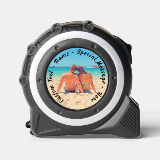 Aangepaste uw foto tape meten cadeau met tekst rolmaat (Voorkant)