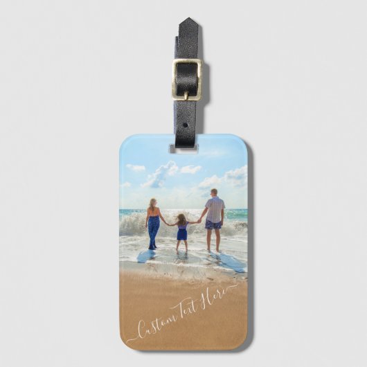 Aangepaste uw foto tekst Bagagelabel gepersonalise (Voorkant (verticaal))