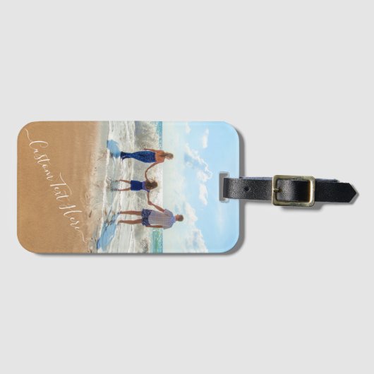 Aangepaste uw foto tekst Bagagelabel gepersonalise (Voorkant (horizontaal))