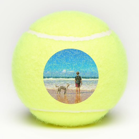 Aangepaste uw foto tennis ballen gepersonaliseerd (Achterkant)