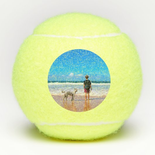 Aangepaste uw foto tennis ballen gepersonaliseerd (Voorkant)