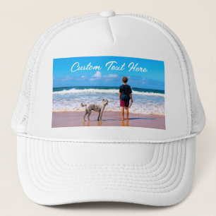 Aangepaste uw foto trucker hoed cadeau met tekst pet