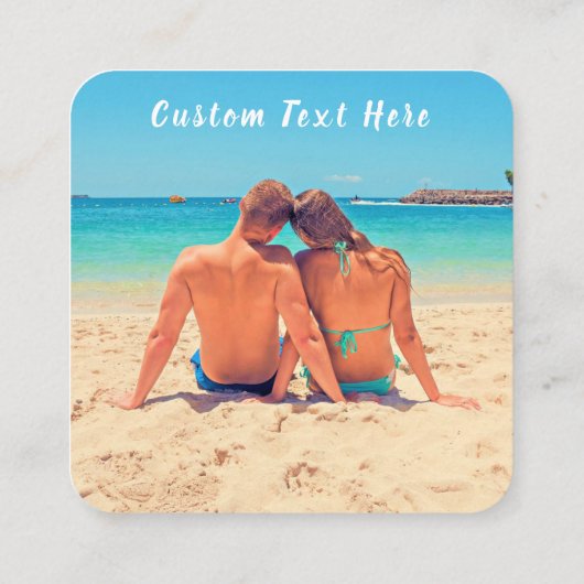 Aangepaste uw foto Visitekaartje gepersonaliseerd (Achterkant)