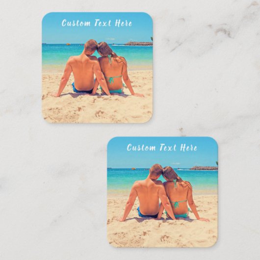 Aangepaste uw foto Visitekaartje gepersonaliseerd (Voorkant / Achterkant)