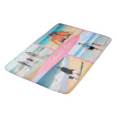 Aangepaste uw fotocollage badmat met tekst (Gekanteld)