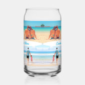 Aangepaste uw fotocollage en tekst gepersonaliseer blikvorm glas (Links)