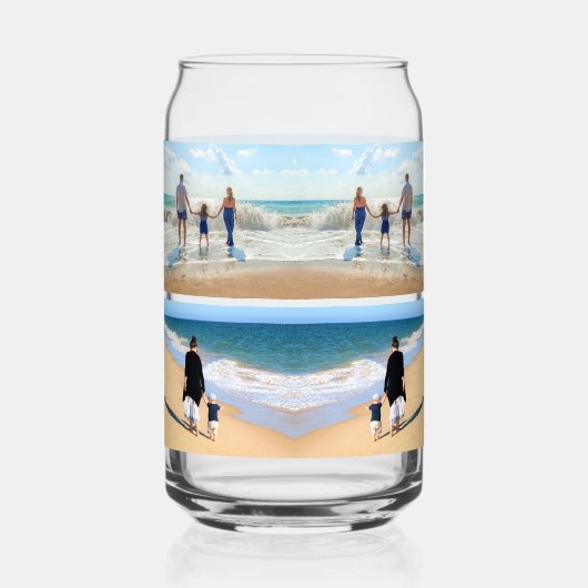 Aangepaste uw fotocollage gepersonaliseerd blikvorm glas (Rechts)