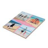 Aangepaste uw fotocollage keramische Tegel met tek Tegeltje (Zijkant)