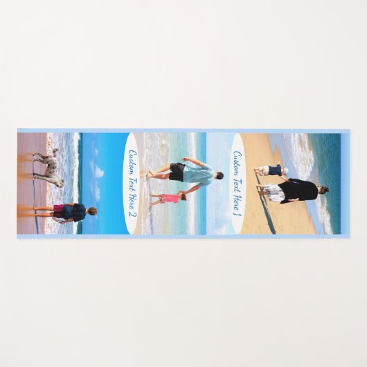 Aangepaste uw Fotocollage Yoga Mat Gift met Tekst (Voorkant (horizontaal))