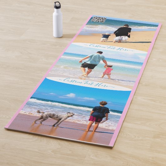 Aangepaste uw Fotocollage Yoga Mat met Tekstnaam (In situ)