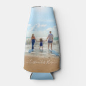 Aangepaste uw Fotofles Koeler met Tekst (Voorkant)