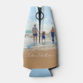 Aangepaste uw Fotofles Koeler met Tekst (Achterkant)