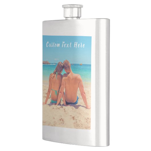 Aangepaste uw fotofles met tekstnaam flacon (Links)