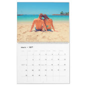 Aangepaste uw fotokalender cadeau met tekstnaam kalender (Mar 2027)