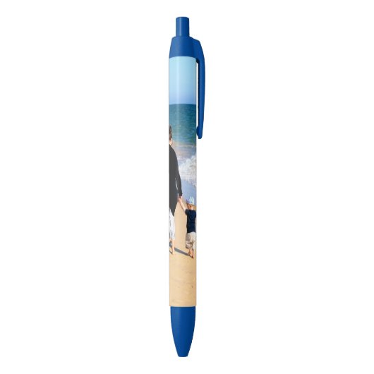 Aangepaste Uw Fotopen Gepersonaliseerde Gift Blauwe Inkt Pen (Achterkant (Verticaal))