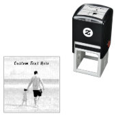 Aangepaste uw fotostempel met tekst zelfinktende stempel (In situ)