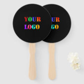 Aangepaste uw Logo Business promotionele handventi Handwaaier (Voorkant en achterkant)