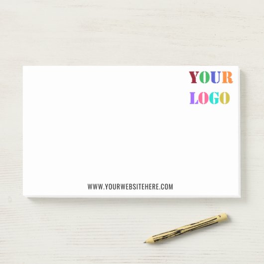 Aangepaste uw Logo en tekst promotiebedrijven Post-it® Notes (Op bureau)