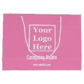 Aangepaste Uw Logo Hier op Roze Groot Cadeauzakje (Achterkant)