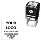 Aangepaste uw Logo of foto adres stempel Sjabloon (In situ)