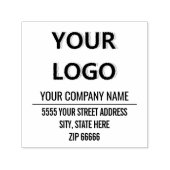 Aangepaste uw Logo of foto adres stempel Sjabloon (Design)