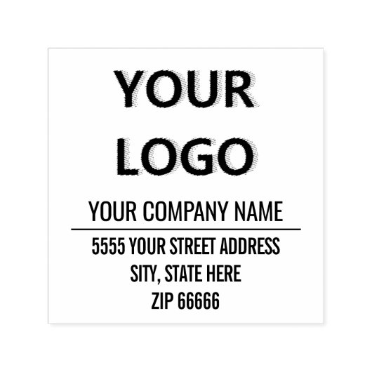 Aangepaste uw Logo of foto adres stempel Sjabloon (Design)