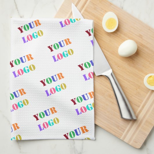 Aangepaste uw Logo of foto bedrijf keukenhanddoek (Quarter Fold)
