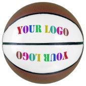Aangepaste Uw Logo of Foto Gepersonaliseerde Baske Basketbal (Voorkant)