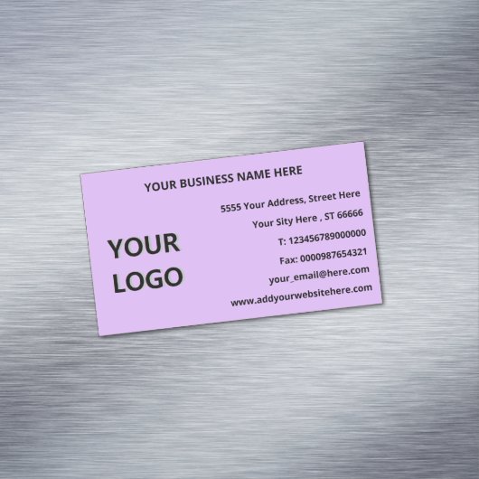 Aangepaste Uw Logo Tekstinfo Magnetisch Visitekaar Magnetisch Visitekaartje (Voorbeeld)