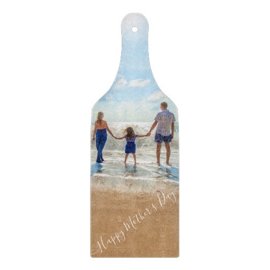 Aangepaste uw moeder foto snijplank met tekst (Voorkant)