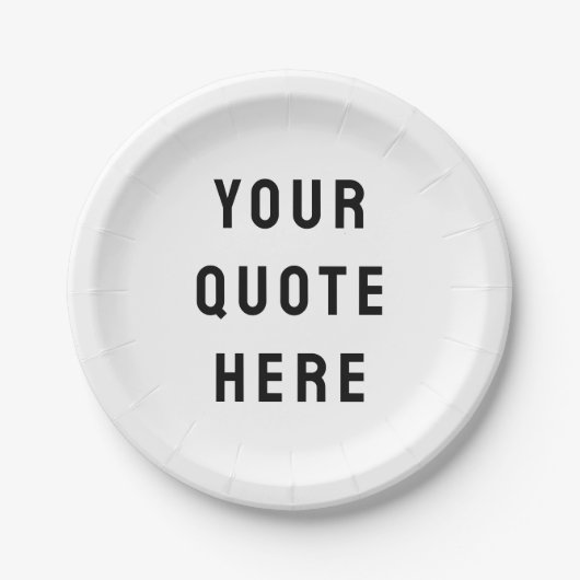 Aangepaste uw offerte Hier gepersonaliseerde tekst Papieren Bordje (Voorkant)