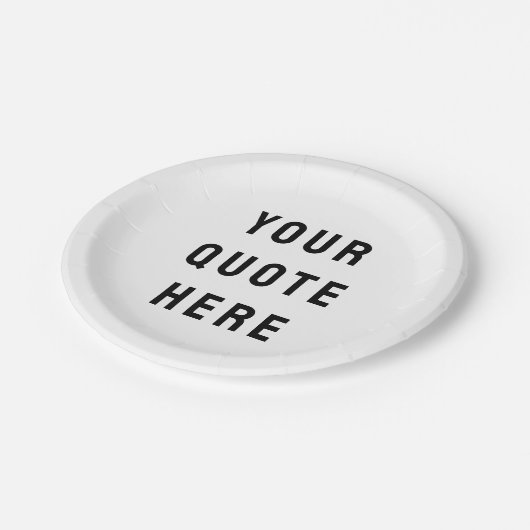 Aangepaste uw offerte Hier gepersonaliseerde tekst Papieren Bordje (Gekanteld)