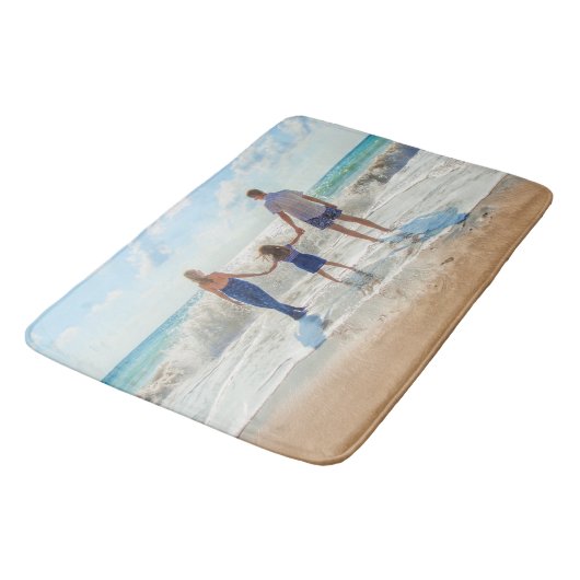 Aangepaste Uw Ontwerp Foto Bath Mat Gepersonalisee (Gekanteld)