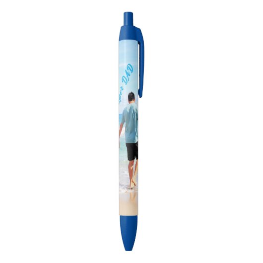 Aangepaste Uw Papa Foto Pen Gift met Tekst Super D (Achterkant (Verticaal))