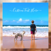 Aangepaste Uw Pet Foto en Tekst Venster Cling Raamsticker (Vel 2)