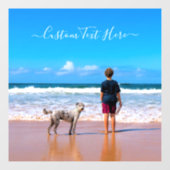 Aangepaste Uw Pet Foto en Tekst Venster Cling Raamsticker (Vel)