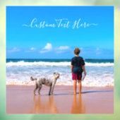 Aangepaste Uw Pet Foto en Tekst Venster Cling Raamsticker (Vel 3)