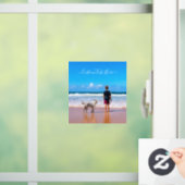 Aangepaste Uw Pet Foto en Tekst Venster Cling Raamsticker (Huis)