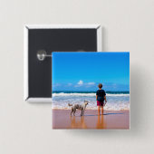 Aangepaste Uw Pet Photo Button Gepersonaliseerd (Voorkant /achterkant)