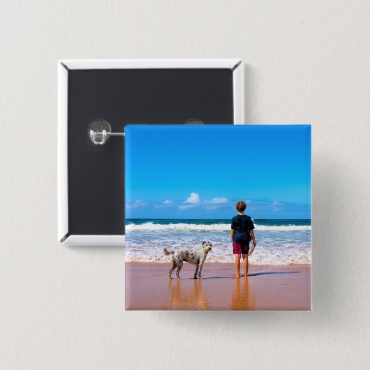 Aangepaste Uw Pet Photo Button Gepersonaliseerd (Voorkant /achterkant)