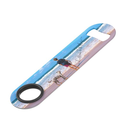 Aangepaste uw Photo Bar Key Gift met Tekst Speed Flessenopener (Voorkant Gekanteld)