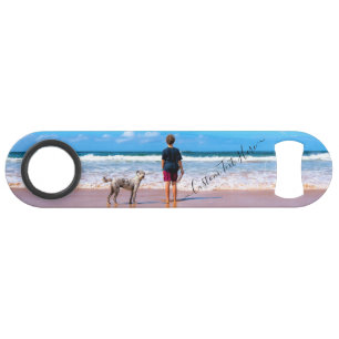 Aangepaste uw Photo Bar Key Gift met Tekst Speed Flessenopener