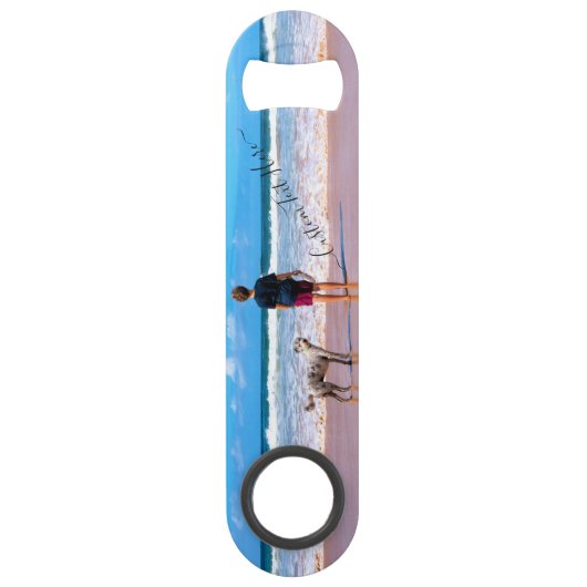 Aangepaste uw Photo Bar Key Gift met Tekst Speed Flessenopener (Voorkant)