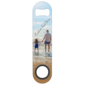 Aangepaste uw Photo Bar Key Gift met Tekstnaam Speed Flessenopener (Achterkant)