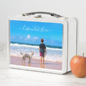 Aangepaste uw Photo Metal Lunch Box met tekst (In situ)
